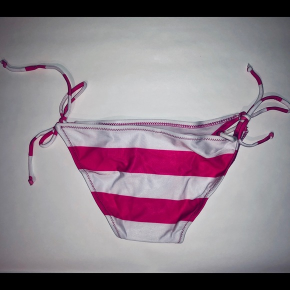 Sequin pink and white stripe 2 piece bikini - Picture 2 of 3